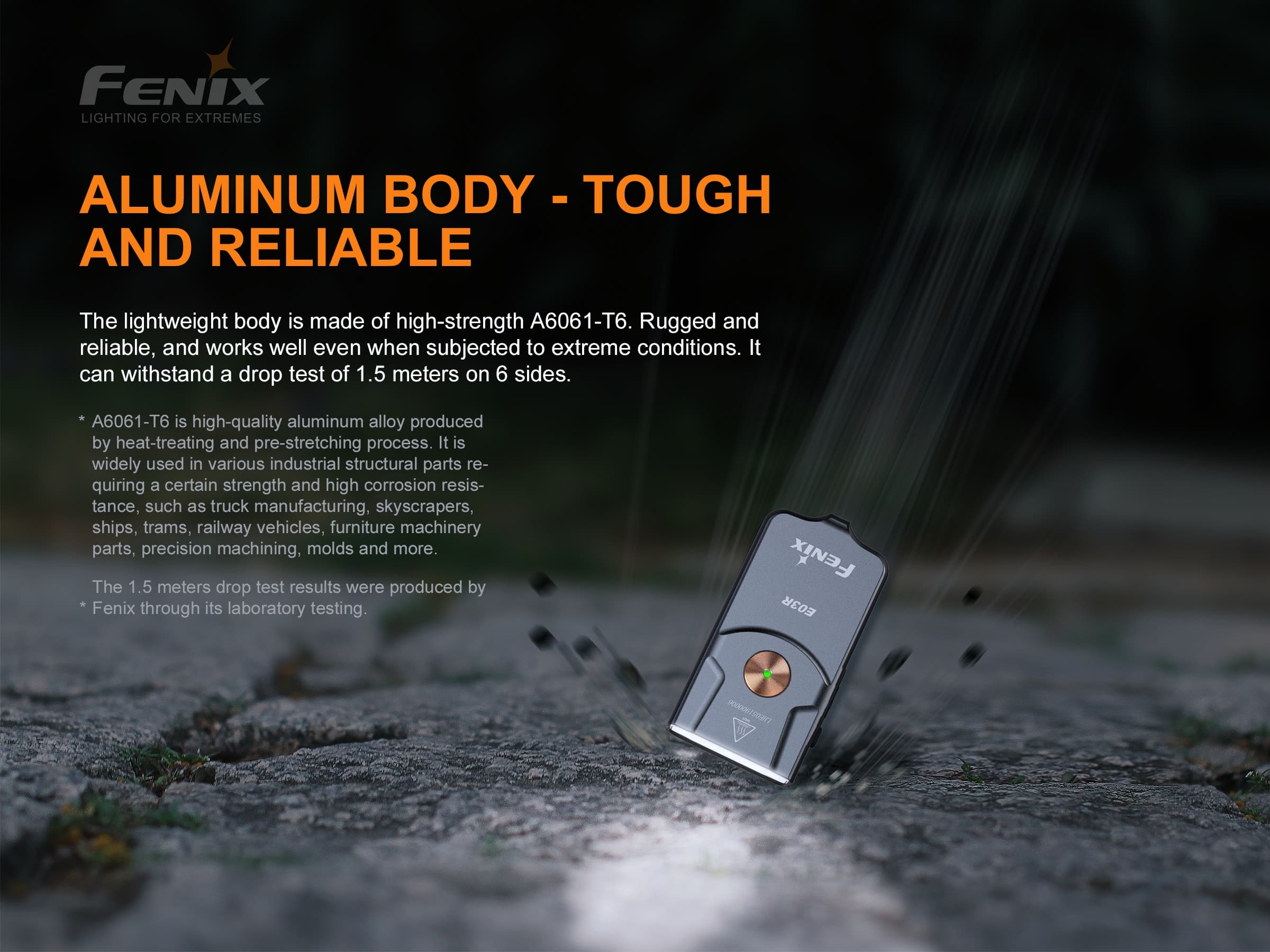 Fenix E03R taskulamp
