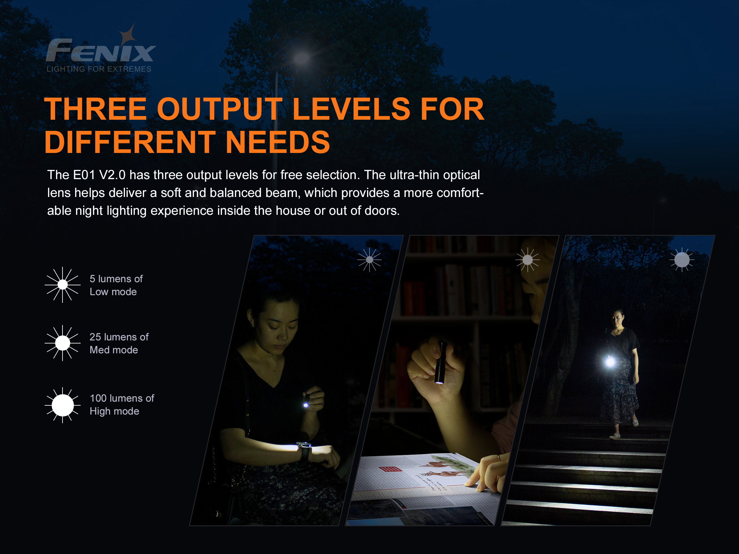 Fenix E01 V2.0 taskulamp