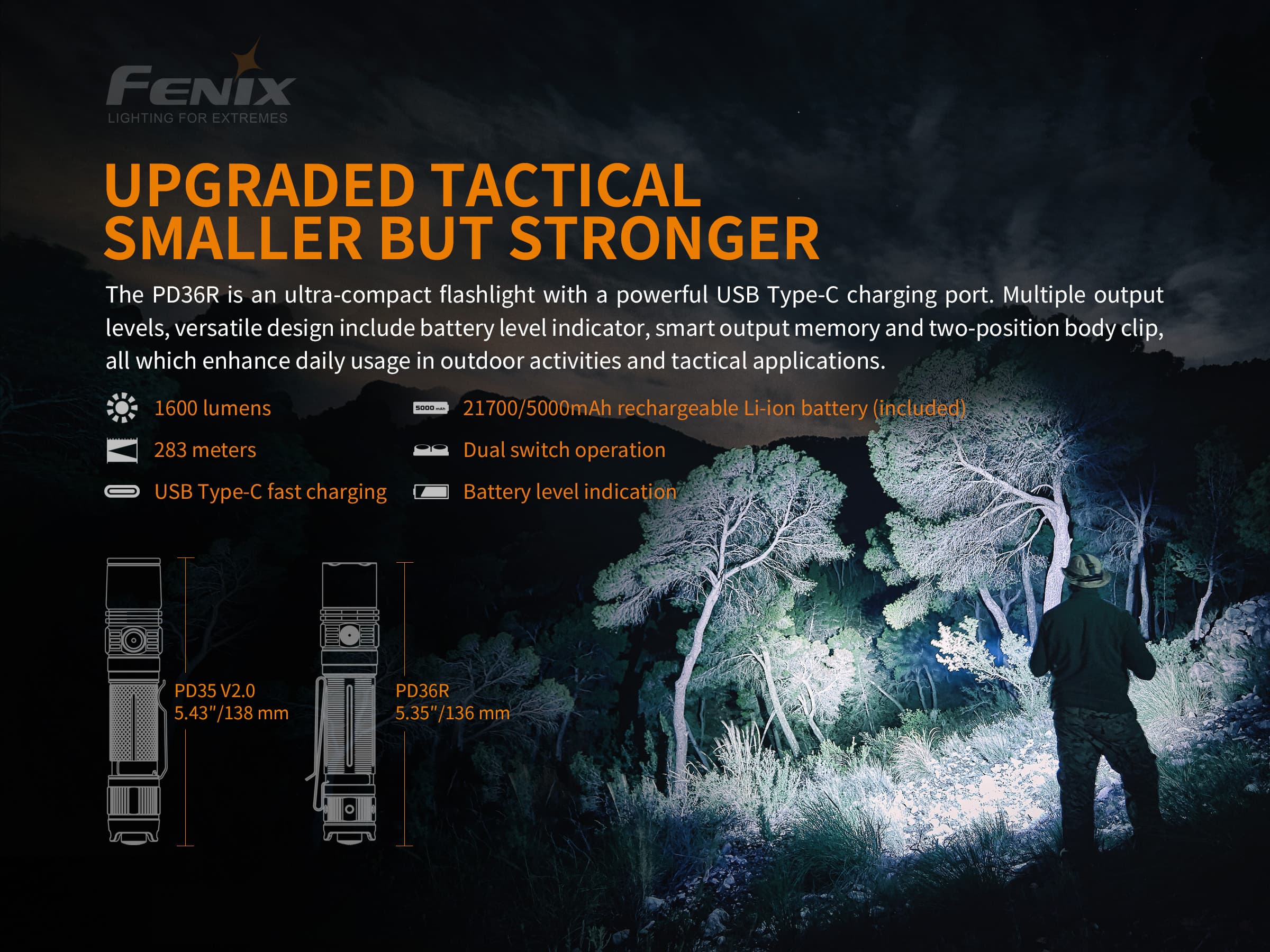 Fenix PD36R taskulamp