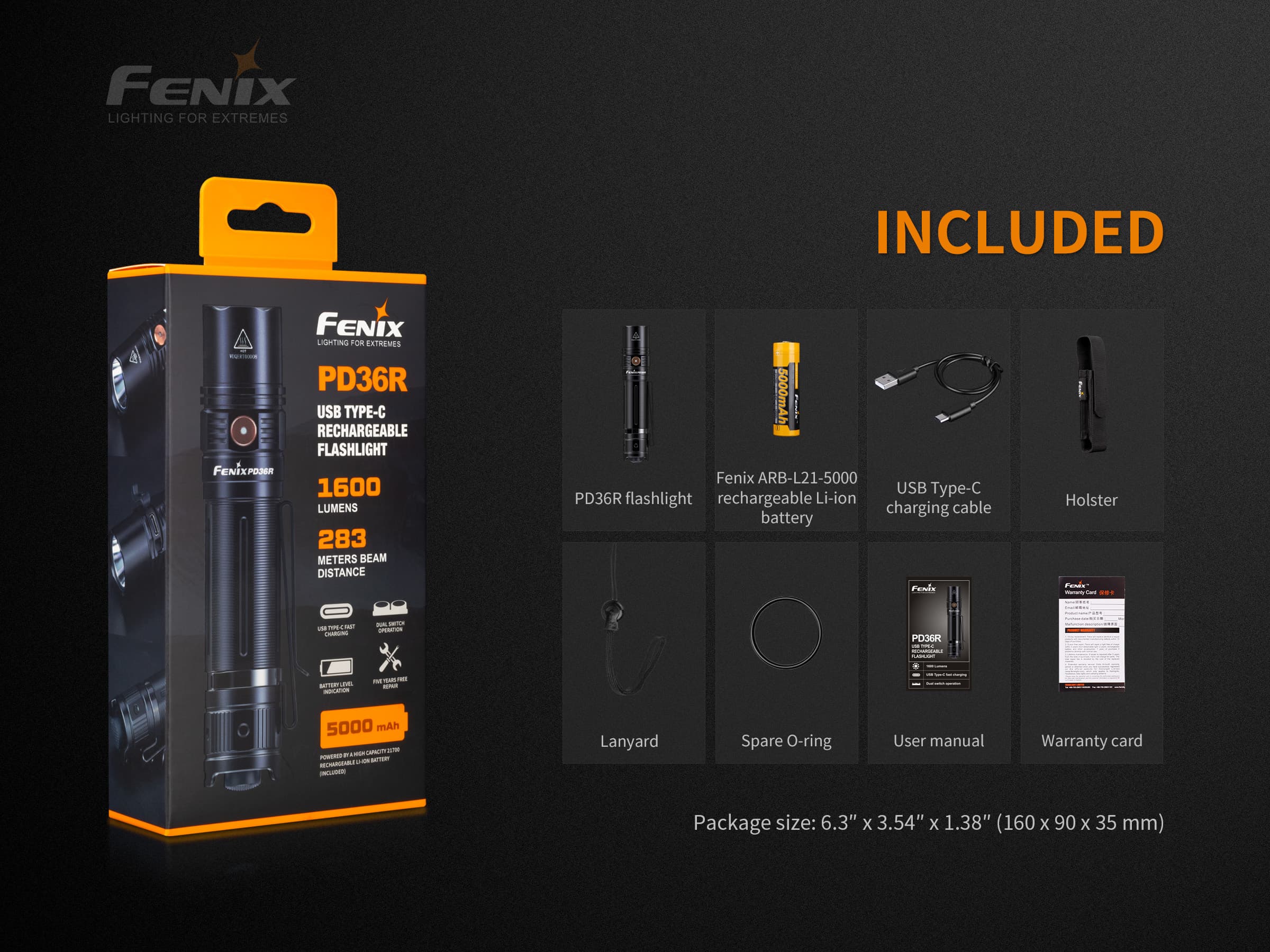 Fenix PD36R taskulamp