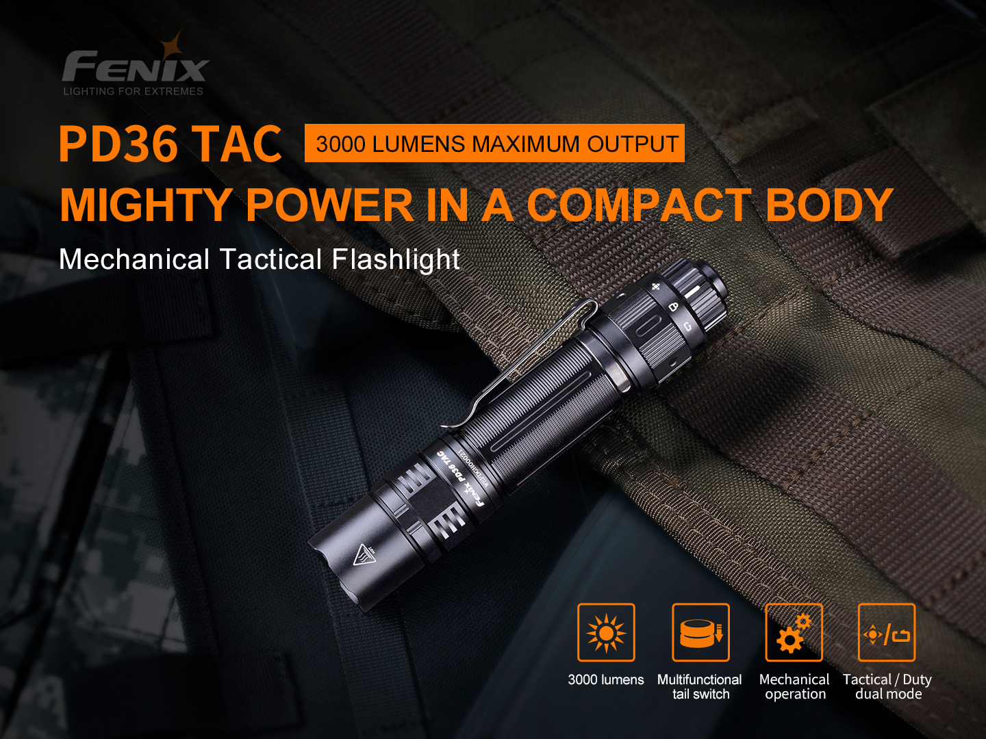 Fenix PD36 TAC taskulamp