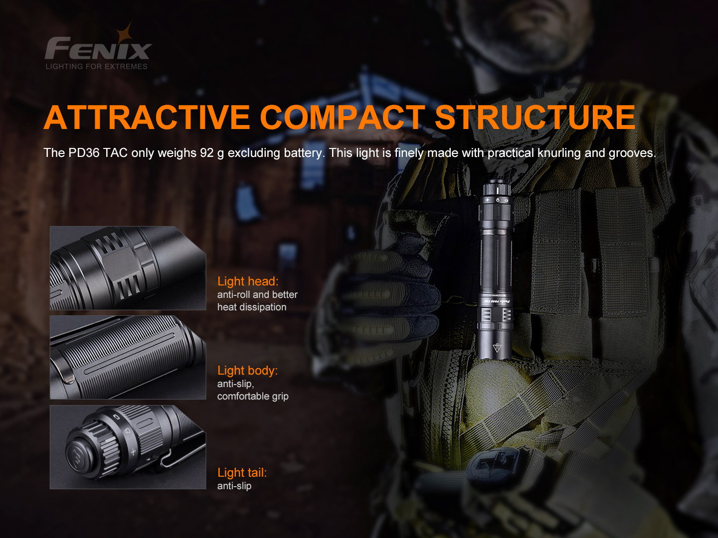 Fenix PD36 TAC taskulamp