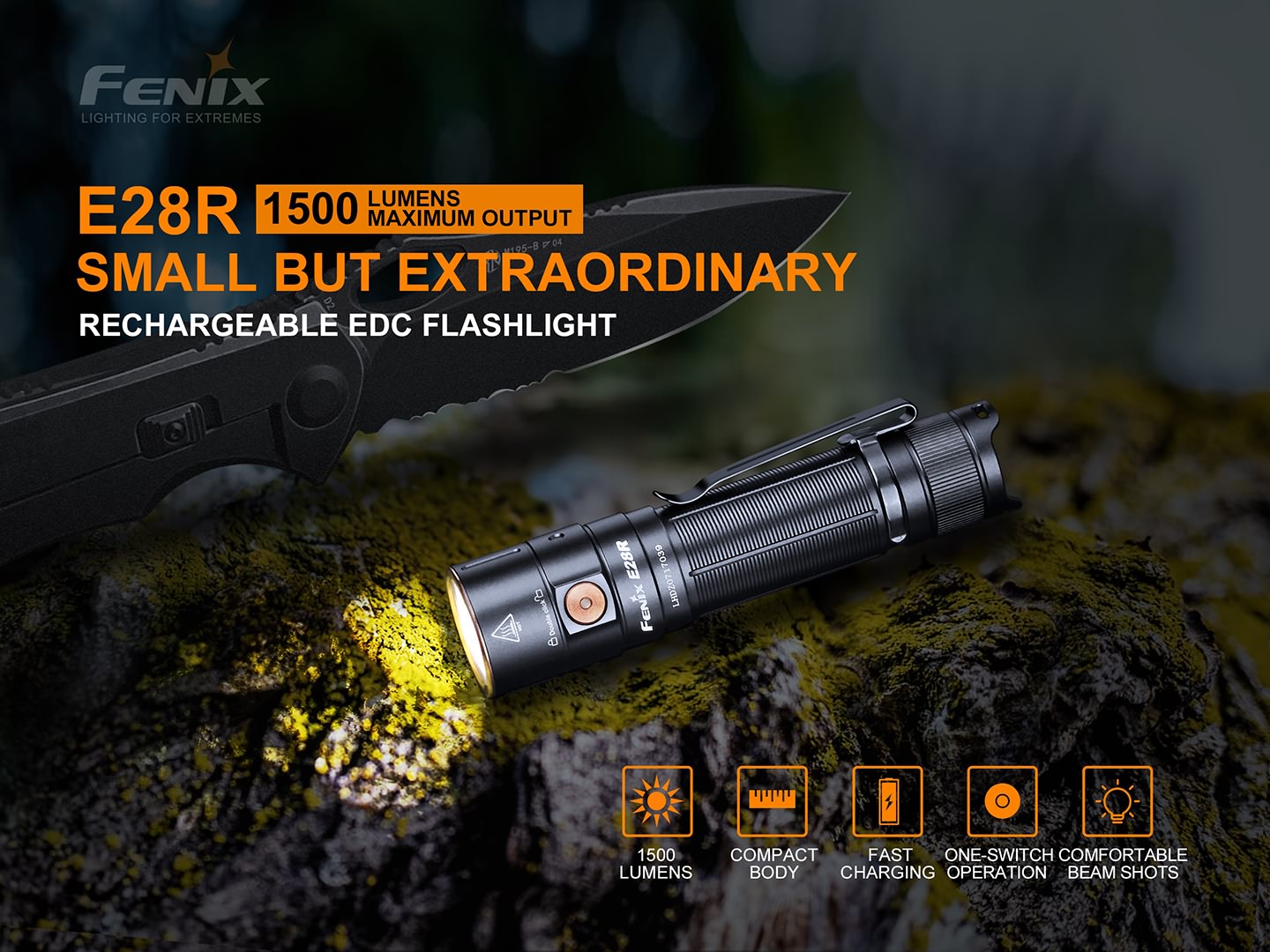 Fenix E28R taskulamp