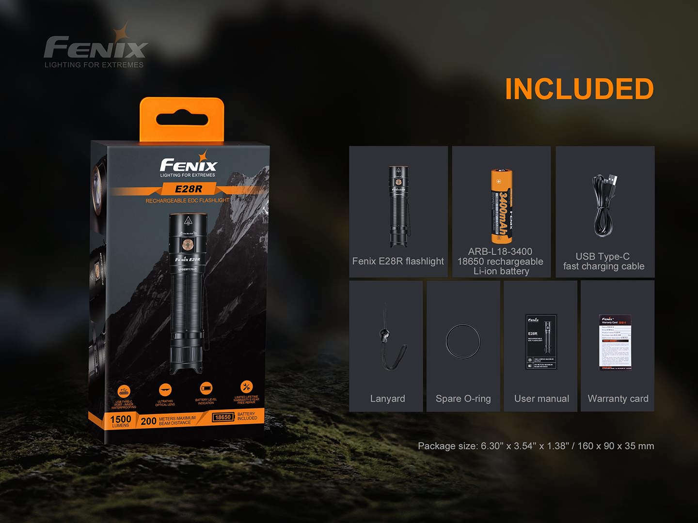 Fenix E28R taskulamp