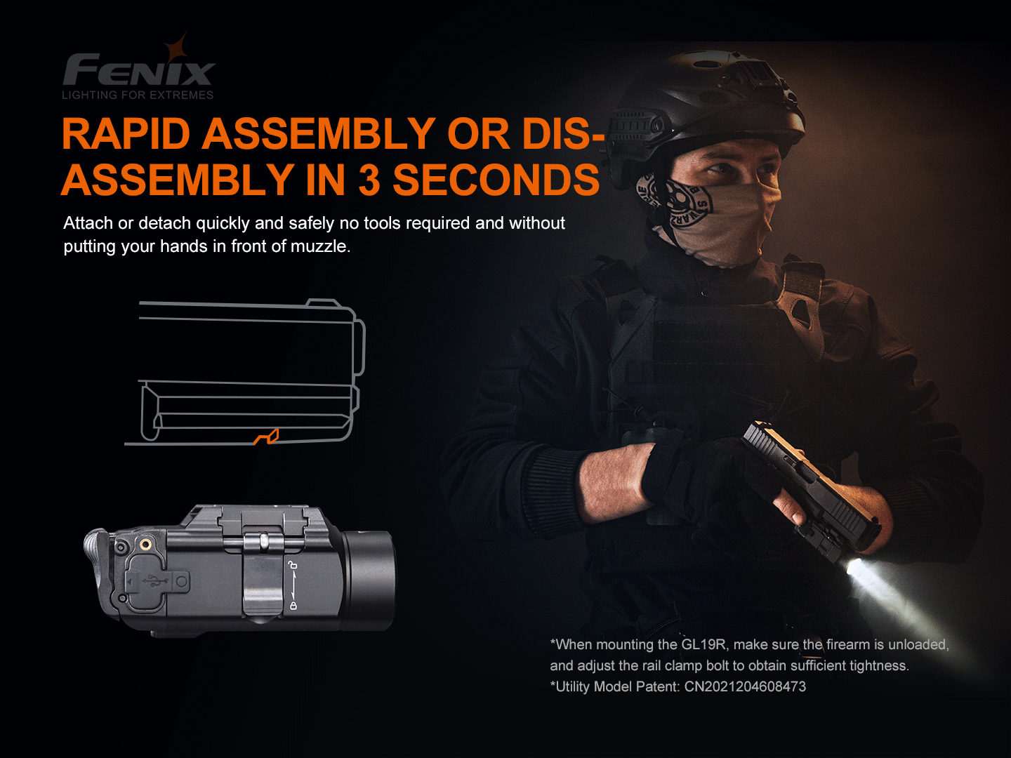 Fenix GL19R taktikaline taskulamp