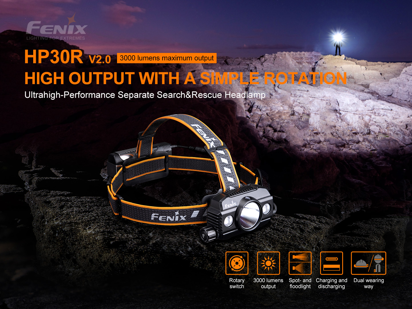 Fenix HP30R V2.0 pealamp