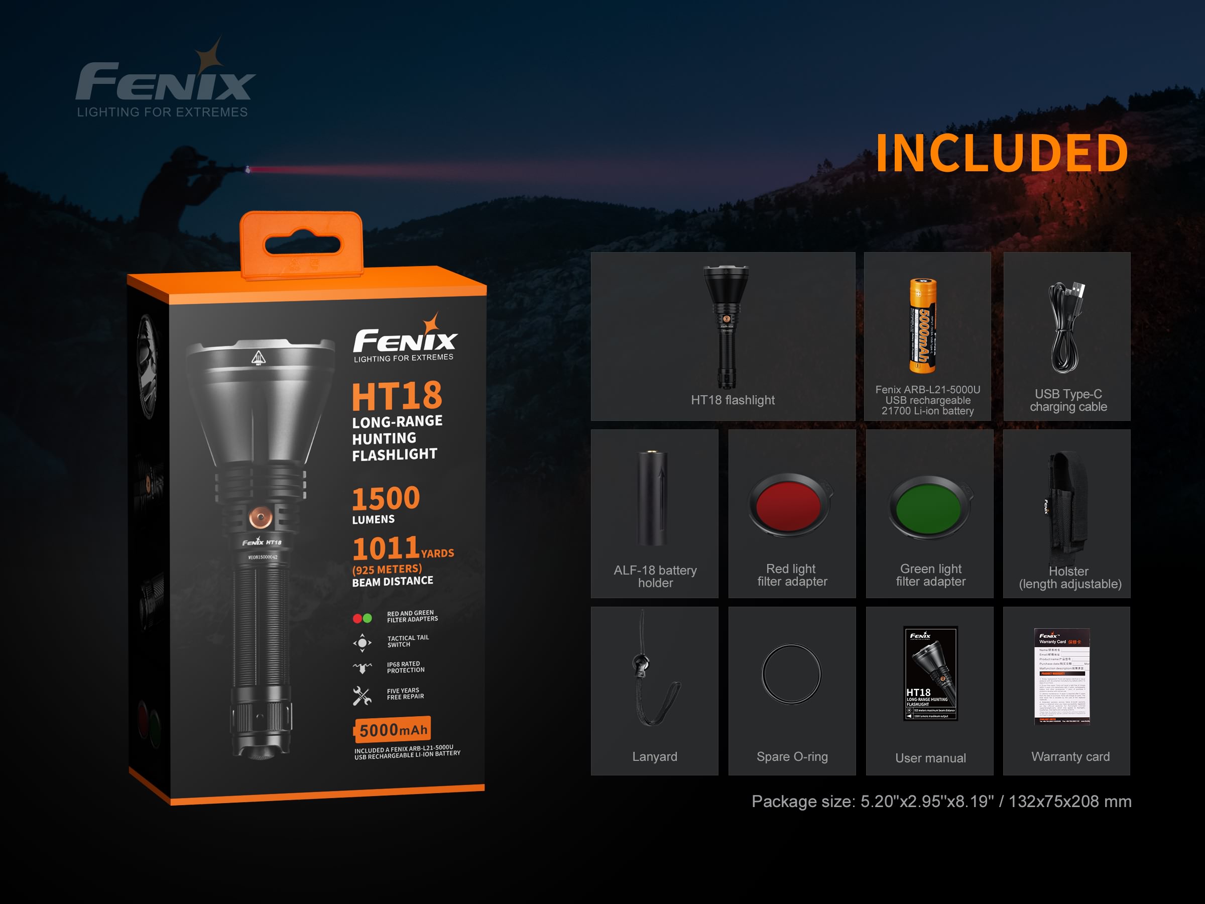 Fenix HT18 taskulamp