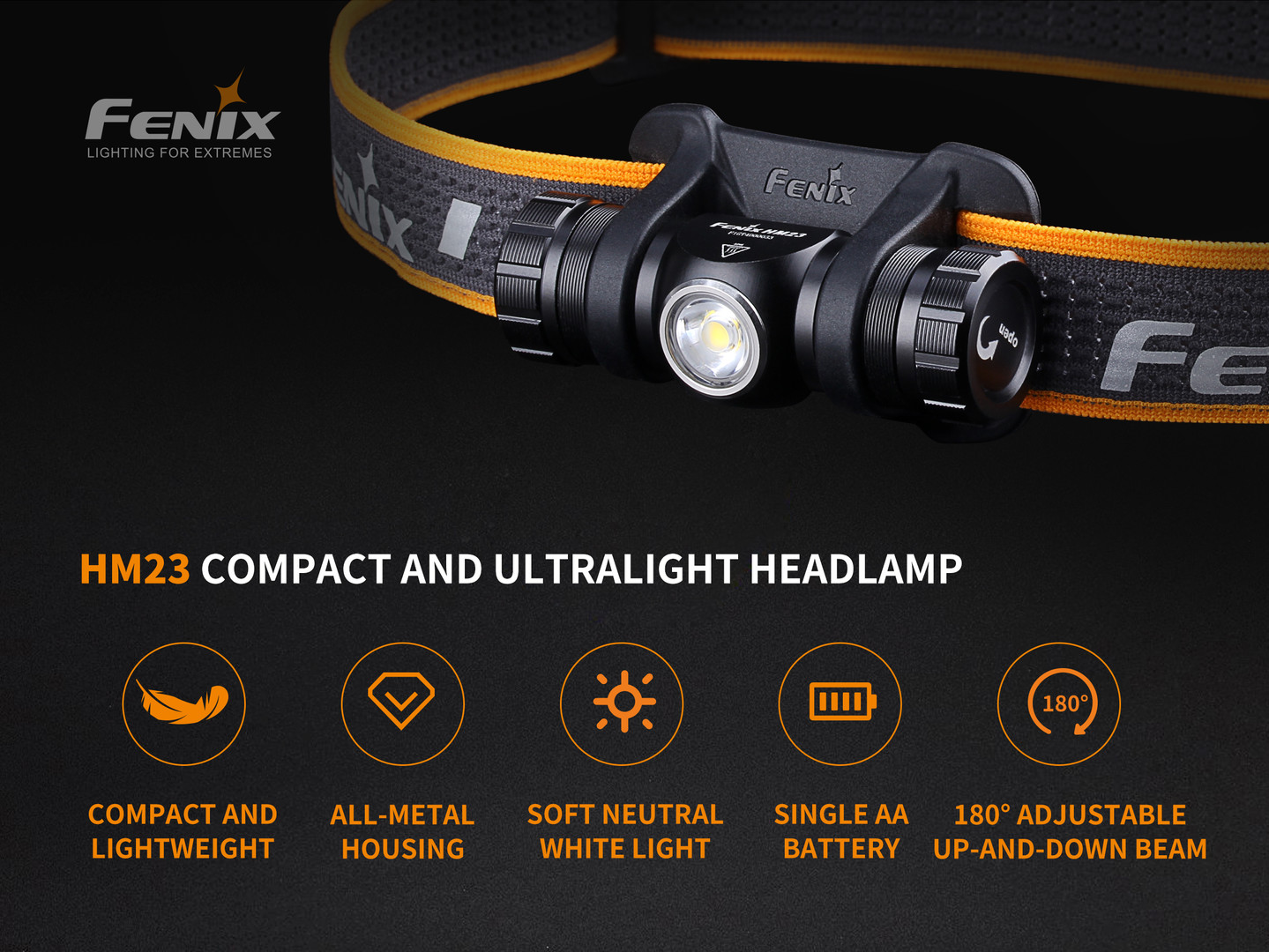 FENIX HM23 pealamp
