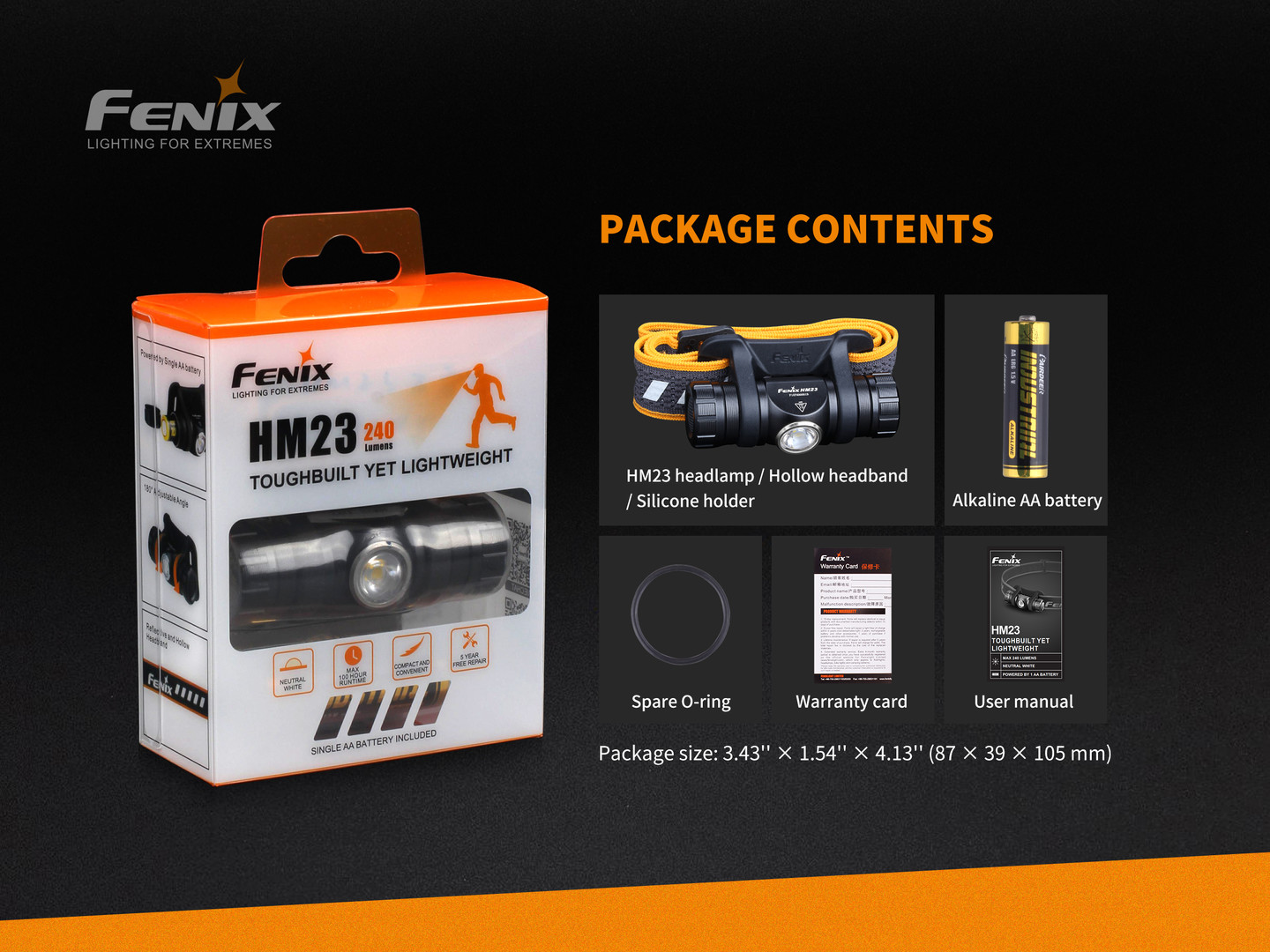 FENIX HM23 pealamp