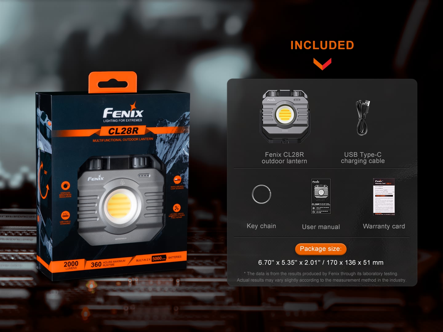 FENIX CL28R matkalamp