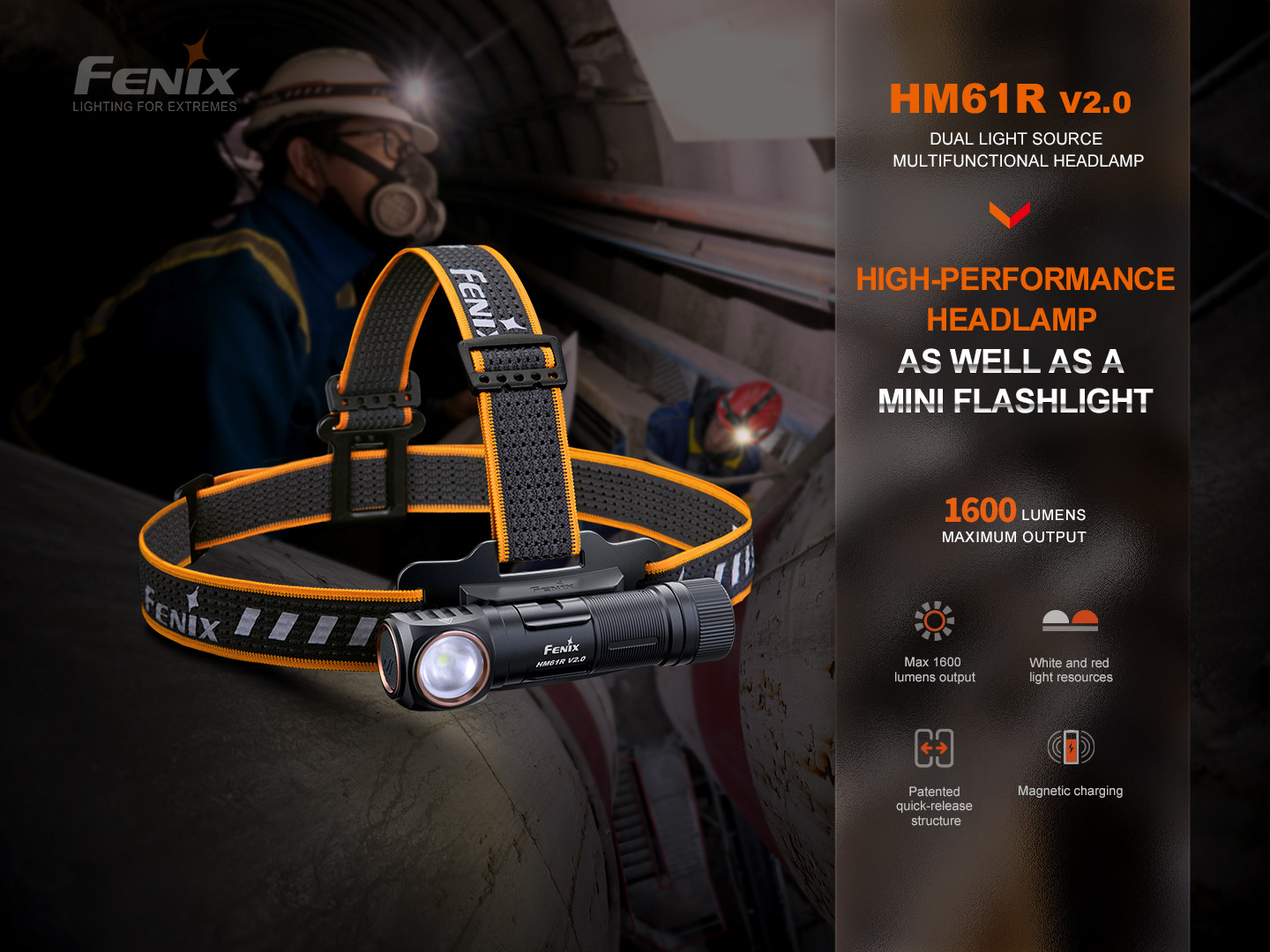 FENIX HM61R V2.0 pealamp