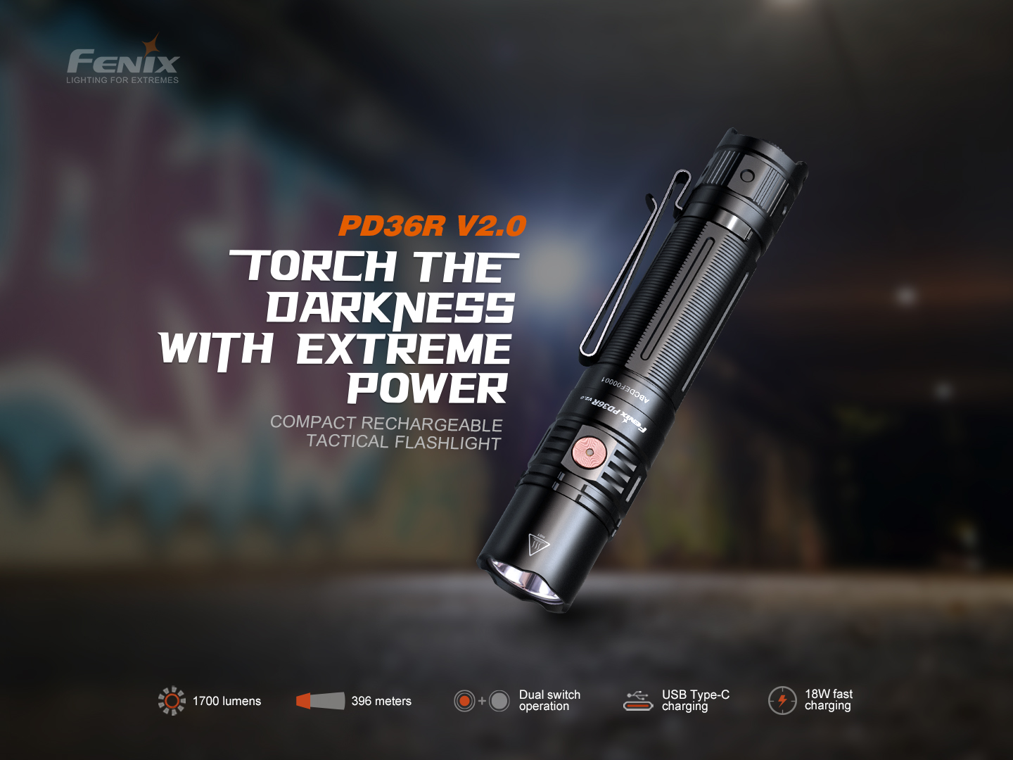 FENIX PD36R V2.0 taskulamp