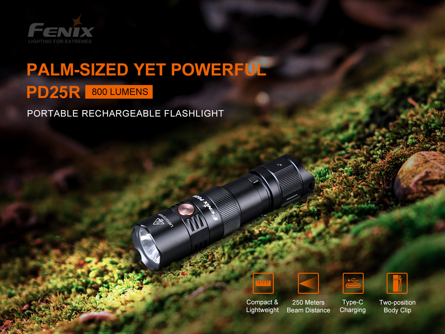 FENIX PD25R taskulamp