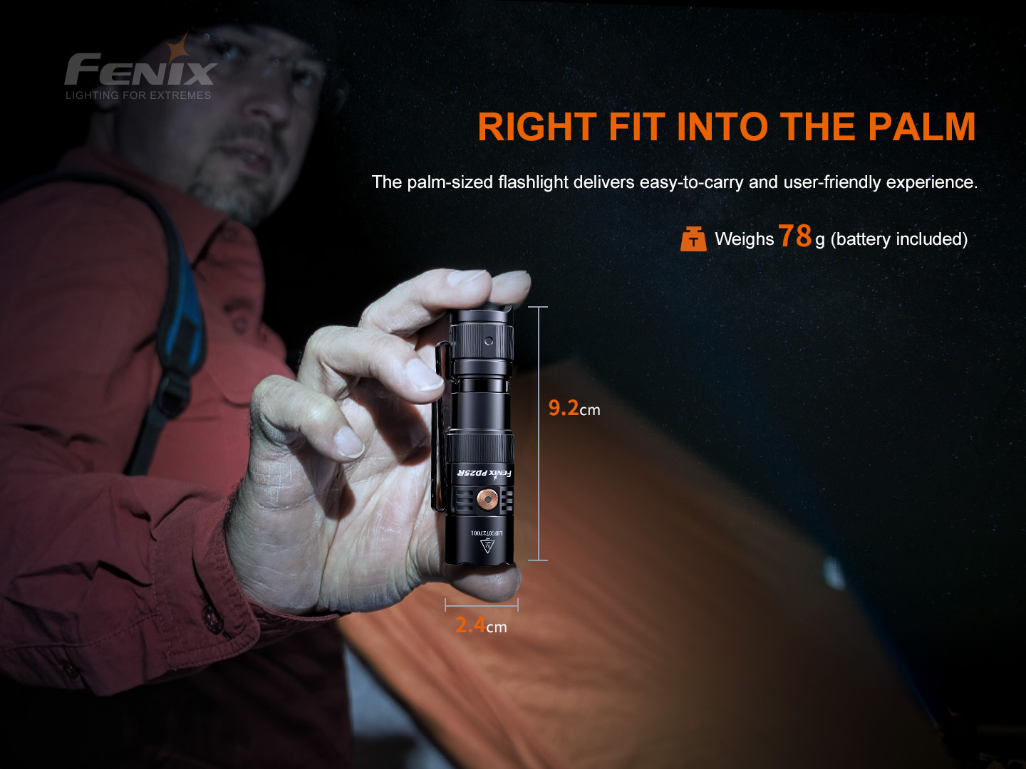 FENIX PD25R taskulamp