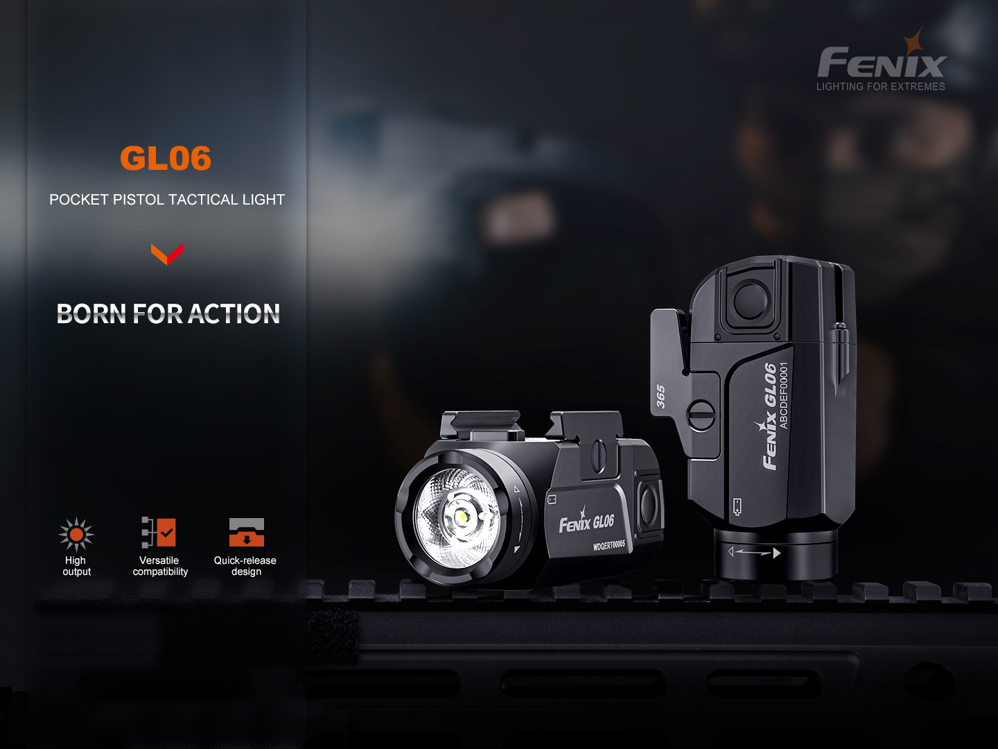 FENIX GL06-365 taktikaline relvalamp